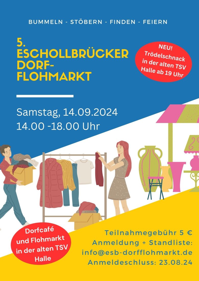 Bunt Foto Flohmarkt Poster - Flyer