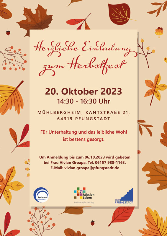 Einladung Zum Herbstfest | Stadt Pfungstadt