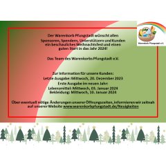 Weihnachtlicher Flyer mit Danksagung an Kunden