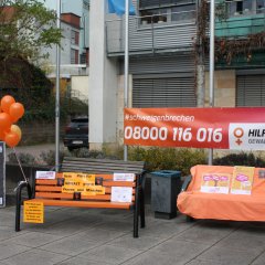 Foto der Aktion vor dem Rathaus